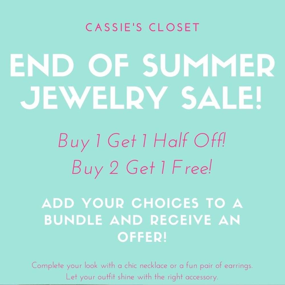End of Summer Jewelry Sale!